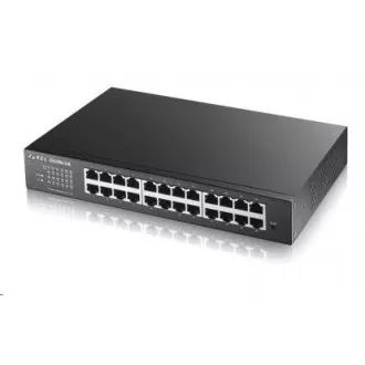 Zyxel GS1900-24E 24-port Desktop Gigabit Web Smart switch: 24x Gigabit metal, IPv6, 802.3az (Green), fanless, rack kit Zyxel GS1900-24E 24-port Desktop Gigabit Web Smart switch: 24x Gigabit metal, IPv6, 802.3az (Green), fanless, rack kit