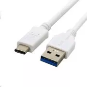 C-TECH kabel USB 2.0 AM na USB-C (AM/CM), 2m, bílá