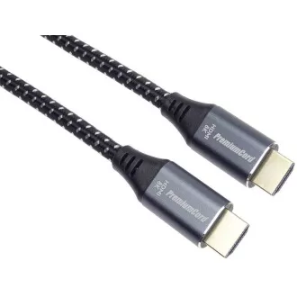 PREMIUMCORD Kabel HDMI 2.1 High Speed + Ethernet kabel 8K@60Hz, zlacené konektory, 1m PREMIUMCORD Kabel HDMI 2.1 High Speed + Ethernet kabel 8K@60Hz, zlacené konektory, 1m