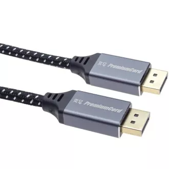 PREMIUMCORD Kabel DisplayPort 1.4 přípojný kabel, kovové a zlacené konektory, 1m PREMIUMCORD Kabel DisplayPort 1.4 přípojný kabel, kovové a zlacené konektory, 1m