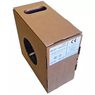 FTP kabel LEXI-Net Cat5E, drát, dvojitý venkovní PE+PVC, černý, 100m, box FTP kabel LEXI-Net Cat5E, drát, dvojitý venkovní PE+PVC, černý, 100m, box