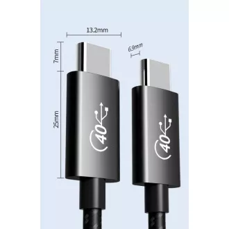 PREMIUMCORD Kabel USB4™ 40Gbps 8K@60Hz Thunderbolt 3, 0, 8m PREMIUMCORD Kabel USB4™ 40Gbps 8K@60Hz Thunderbolt 3, 0, 8m
