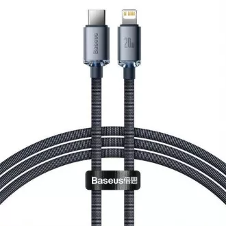 Baseus Crystal Shine Series nabíjecí, datový kabel USB-C Lightning 20W 1, 2m, černá Baseus Crystal Shine Series nabíjecí, datový kabel USB-C Lightning 20W 1, 2m, černá