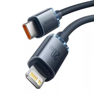 Baseus Crystal Shine Series nabíjecí, datový kabel USB-C Lightning 20W 1, 2m, černá Baseus Crystal Shine Series nabíjecí, datový kabel USB-C Lightning 20W 1, 2m, černá