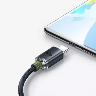 Baseus Crystal Shine Series nabíjecí / datový kabel USB-A / USB-C 100W 1, 2m, černá Baseus Crystal Shine Series nabíjecí / datový kabel USB-A / USB-C 100W 1, 2m, černá