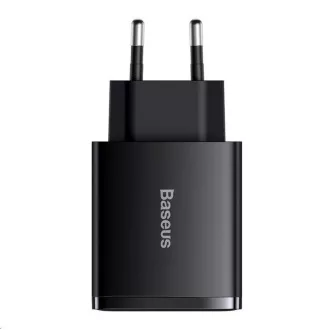 Baseus kompaktní rychlonabíjecí adaptér 2x USB-A, 1x Type-C 30W černá Baseus kompaktní rychlonabíjecí adaptér 2x USB-A, 1x Type-C 30W černá