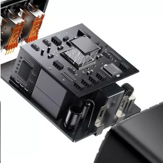Baseus kompaktní rychlonabíjecí adaptér 2x USB-A, 1x Type-C 30W černá Baseus kompaktní rychlonabíjecí adaptér 2x USB-A, 1x Type-C 30W černá