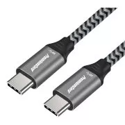 PREMIUMCORD Kabel USB 3.2 Gen 1 USB-C (M/M), bavlněný oplet, 0, 5m