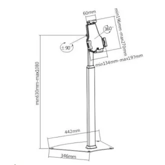 Stojan na tablety uzamykatelný Fiber Mounts TAGATA2 Stojan na tablety uzamykatelný Fiber Mounts TAGATA2