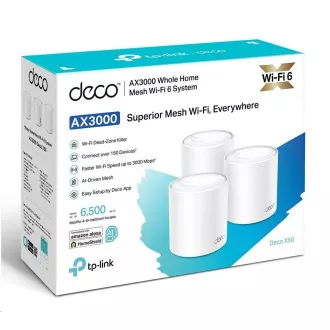 TP-Link Deco X50(3-pack) WiFi6 Mesh (AX3000, 2, 4GHz/5GHz, 3xGbELAN/WAN) TP-Link Deco X50(3-pack) WiFi6 Mesh (AX3000, 2, 4GHz/5GHz, 3xGbELAN/WAN)