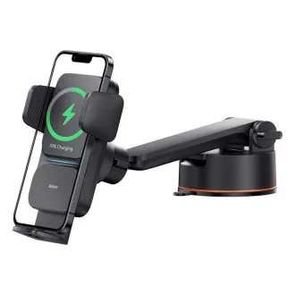 Baseus Wisdom Auto Alignment držák s bezdrátovým nabíjením 15W, černá Baseus Wisdom Auto Alignment držák s bezdrátovým nabíjením 15W, černá