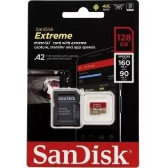 SanDisk micro SDXC karta 128GB Extreme Action Cams and Drones (190 MB/s Class 10, UHS-I U3 V30) + adaptér SanDisk micro SDXC karta 128GB Extreme Action Cams and Drones (190 MB/s Class 10, UHS-I U3 V30) + adaptér