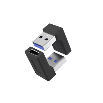 PremiumCord USB redukce USB-C - USB3.0 typ A (F/M), zahnutá 90° PremiumCord USB redukce USB-C - USB3.0 typ A (F/M), zahnutá 90°
