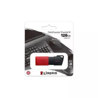 Kingston Flash Disk 128GB USB3.2 Gen 1 DataTraveler Exodia M (Black + Red) Kingston Flash Disk 128GB USB3.2 Gen 1 DataTraveler Exodia M (Black + Red)