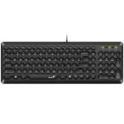 GENIUS klávesnice Slimstar Q200/ Drátová/ USB/ černá/ retro design/ CZ+SK layout