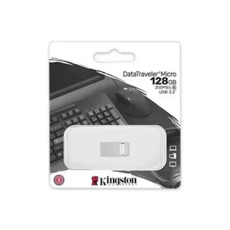 Kingston Flash Disk 128GB DataTraveler Micro 200MB/s Metal USB 3.2 Gen 1