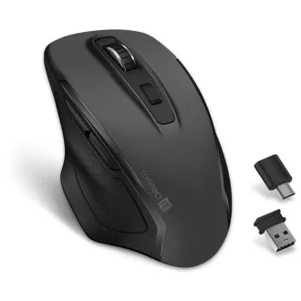 CONNECT IT Dual SmartSwitch bezdrátová myš, USB-A + C (+1x AA baterie zdarma), šedá CONNECT IT Dual SmartSwitch bezdrátová myš, USB-A + C (+1x AA baterie zdarma), šedá