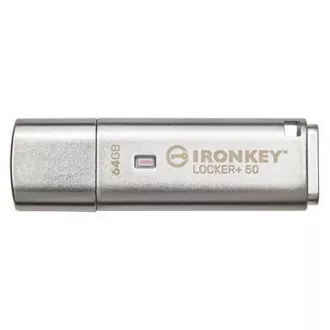 Kingston Flash Disk IronKey 64GB IKLP50 Locker+ 50 AES USB, w/256bit Encryption Kingston Flash Disk IronKey 64GB IKLP50 Locker+ 50 AES USB, w/256bit Encryption