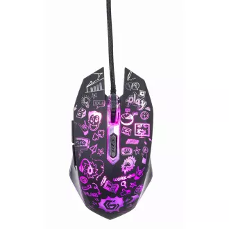 GEMBIRD myš MUS-6B-GRAFIX-01, černá s grafickým potiskem, USB GEMBIRD myš MUS-6B-GRAFIX-01, černá s grafickým potiskem, USB