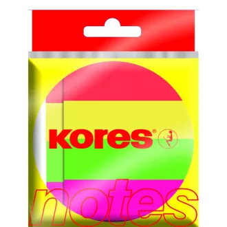 Bloček samolepící 50x20mm 4 neon barvy 4x50 listů Kores Bloček samolepící 50x20mm 4 neon barvy 4x50 listů Kores