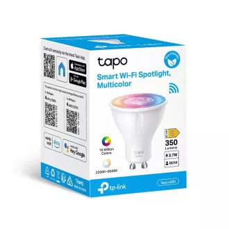 TP-Link Tapo L630 chytrá WiFi stmívatelná LED žárovka (barevná, 2200K-6500K, 350lm, 2, 4GHz, GU10)