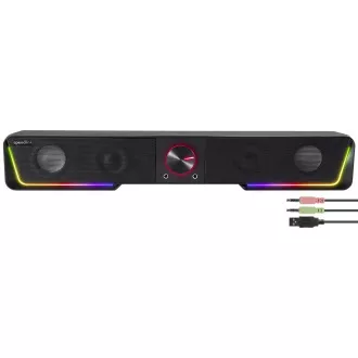 SPEED LINK reproduktory GRAVITY RGB Stereo Soundbar, černá