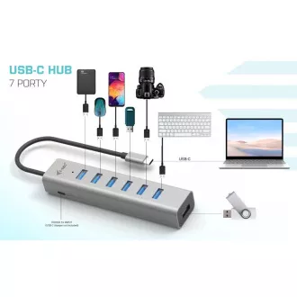 i-tec USB-C Charging Metal HUB 7 Port i-tec USB-C Charging Metal HUB 7 Port