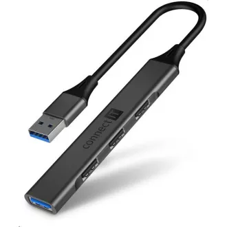 CONNECT IT USB-A hub, (1xUSB-A 3.0, 3xUSB-A 2.0), externí, antracitová CONNECT IT USB-A hub, (1xUSB-A 3.0, 3xUSB-A 2.0), externí, antracitová