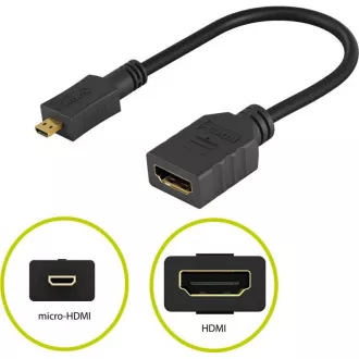 PremiumCord Flexi adaptér HDMI Typ A samice - micro HDMI Typ D samec pro ohebné zapojení PremiumCord Flexi adaptér HDMI Typ A samice - micro HDMI Typ D samec pro ohebné zapojení