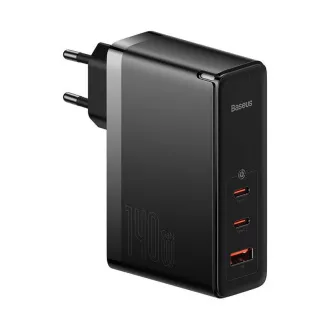 Baseus GaN5 Pro rychlonabíjecí adaptér 2x USB-C + USB-A 140W černá Baseus GaN5 Pro rychlonabíjecí adaptér 2x USB-C + USB-A 140W černá