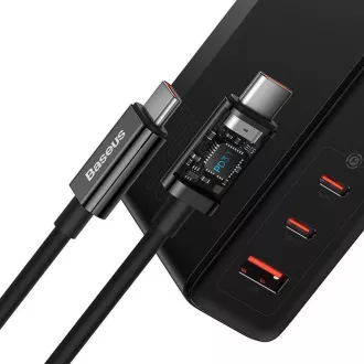Baseus GaN5 Pro rychlonabíjecí adaptér 2x USB-C + USB-A 140W černá Baseus GaN5 Pro rychlonabíjecí adaptér 2x USB-C + USB-A 140W černá