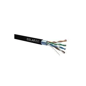 Instalační kabel Solarix venkovní FTP, Cat5E, drát, PE, box 100m SXKD-5E-FTP-PE