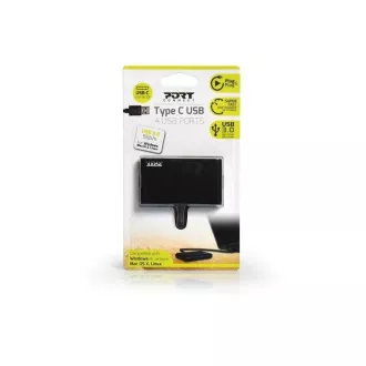 PORT HUB USB-A, 4x USB-A 3.0, černá PORT HUB USB-A, 4x USB-A 3.0, černá
