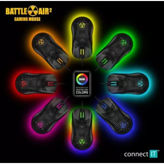 CONNECT IT BATTLE AIR 2 profesionální optická herní myš + SW, 12800 DPI, černá CONNECT IT BATTLE AIR 2 profesionální optická herní myš + SW, 12800 DPI, černá