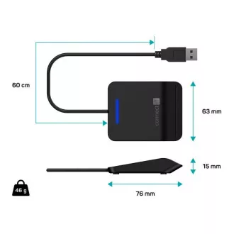 CONNECT IT USB čtečka eObčanek a čipových karet, černá CONNECT IT USB čtečka eObčanek a čipových karet, černá