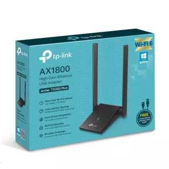 TP-Link Archer TX20U Plus WiFi6 USB adapter (AX1800, 2, 4GHz/5GHz, USB3.0) TP-Link Archer TX20U Plus WiFi6 USB adapter (AX1800, 2, 4GHz/5GHz, USB3.0)