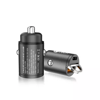 C-TECH nabíječka USB do auta UCC-02, 1x Type C + 1 x Type A, 30W C-TECH nabíječka USB do auta UCC-02, 1x Type C + 1 x Type A, 30W
