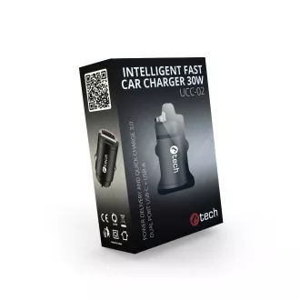 C-TECH nabíječka USB do auta UCC-02, 1x Type C + 1 x Type A, 30W C-TECH nabíječka USB do auta UCC-02, 1x Type C + 1 x Type A, 30W