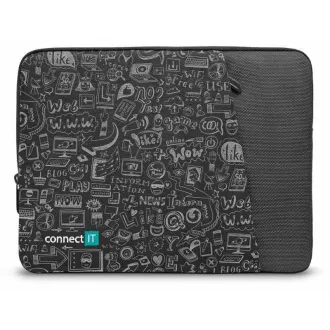 CONNECT IT Doodle pouzdro pro notebook 15.6", černá CONNECT IT Doodle pouzdro pro notebook 15.6", černá