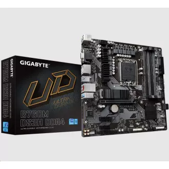 GIGABYTE MB Sc LGA1700 B760M DS3H DDR4, Intel B760, 4xDDR4, 2xDP, 1xHDMI, 1xVGA, mATX GIGABYTE MB Sc LGA1700 B760M DS3H DDR4, Intel B760, 4xDDR4, 2xDP, 1xHDMI, 1xVGA, mATX