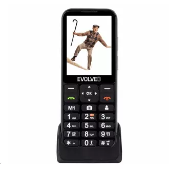 EVOLVEO EasyPhone LT, mobilní telefon pro seniory s nabíjecím stojánkem, černá EVOLVEO EasyPhone LT, mobilní telefon pro seniory s nabíjecím stojánkem, černá