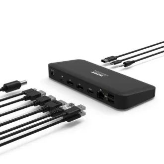 PORT dokovací stanice až pro 9 periferií přes USB-C, černá PORT dokovací stanice až pro 9 periferií přes USB-C, černá