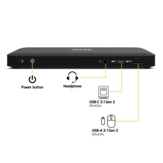 PORT dokovací stanice až pro 9 periferií přes USB-C, černá PORT dokovací stanice až pro 9 periferií přes USB-C, černá