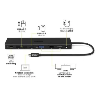 PORT dokovací stanice 11v1 s výkonem až 100 W