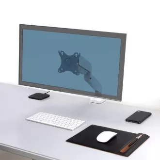 PORT držák na monitor na hranu stolu, VESA do 32", 1 rameno, bílá PORT držák na monitor na hranu stolu, VESA do 32", 1 rameno, bílá