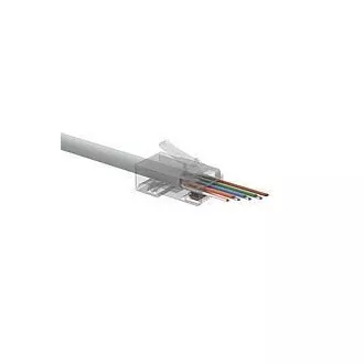 Solarix Univerzální EASY konektor RJ45 CAT5E UTP 8p8c na drát i licnu / 100 ks SXRJ45-5E-UTP-EASY Solarix Univerzální EASY konektor RJ45 CAT5E UTP 8p8c na drát i licnu / 100 ks SXRJ45-5E-UTP-EASY