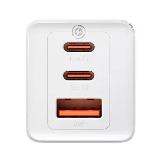 Baseus GaN5 Pro rychlonabíjecí adaptér 2x USB-C + USB-A 65W bílá Baseus GaN5 Pro rychlonabíjecí adaptér 2x USB-C + USB-A 65W bílá