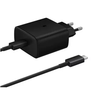 Samsung cestovní nabíječka EP-T4510XBE, Fast Charging 45W, USB-C + datový kabel USB-C, černá Samsung cestovní nabíječka EP-T4510XBE, Fast Charging 45W, USB-C + datový kabel USB-C, černá