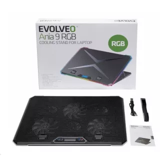 EVOLVEO Ania 9 RGB, nastavitelný podstavec pro notebook EVOLVEO Ania 9 RGB, nastavitelný podstavec pro notebook
