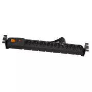 19" rozvodný panel ACAR 8x230V, vypínač, indikátor napětí, přepěťová ochrana, kabel 5m, 1, 5U